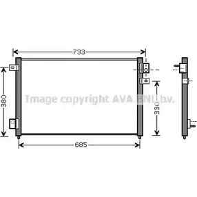 Радиатор кондиционера AVA QUALITY COOLING 2023478 JR5036 4045385061594 D4I O7 изображение 0