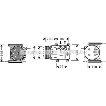 Компрессор кондиционера AVA QUALITY COOLING 4045385167746 JRAK026 R UIZW 2023496 изображение 0