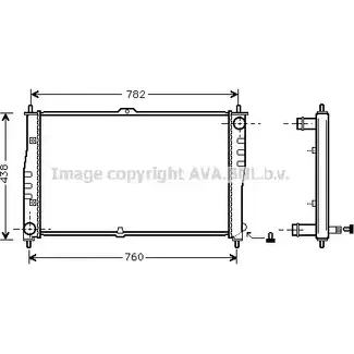 Радиатор охлаждения двигателя AVA QUALITY COOLING 2023527 KA2018 NT 9QT 4045385024698