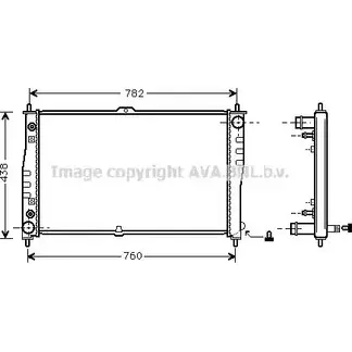 Радиатор охлаждения двигателя AVA QUALITY COOLING KA2019 H VWEFFG 2023528 4045385024704