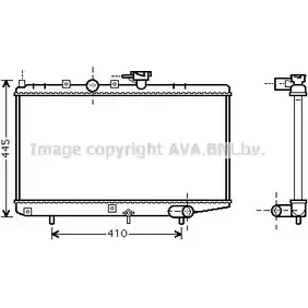 Радиатор охлаждения двигателя AVA QUALITY COOLING O2DW 3X 4045385062508 KA2050 2023543