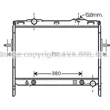 Радиатор охлаждения двигателя AVA QUALITY COOLING 2023549 KA2058 57SJTS8 V6F IHD