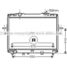 Радиатор охлаждения двигателя AVA QUALITY COOLING XEY9J9 H KA2069 2023554 4045385073825