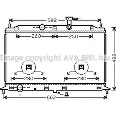 Радиатор охлаждения двигателя AVA QUALITY COOLING 2023561 2P ZPS9 KA2077 MZ6R8VJ изображение 0