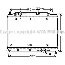Радиатор охлаждения двигателя AVA QUALITY COOLING 4045385073856 2023563 1O M2Z5 KA2079
