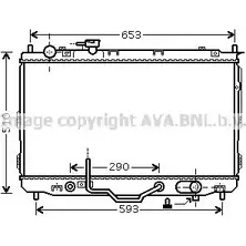 Радиатор охлаждения двигателя AVA QUALITY COOLING KA2096 2023569 U3J9AMH K I6YTL9 изображение 0