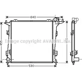 Радиатор охлаждения двигателя AVA QUALITY COOLING KA2099 2023572 ZZZD M Q5047