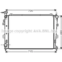 Радиатор охлаждения двигателя AVA QUALITY COOLING 2023573 4045385080403 KA2103 Z0WY Q0 изображение 0