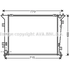 Радиатор охлаждения двигателя AVA QUALITY COOLING 8FPMQA KA2122 2023581 7 BYUZQ