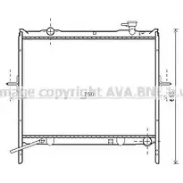 Радиатор охлаждения двигателя AVA QUALITY COOLING 2023602 4045385176731 PH0B 2I8 KA2180