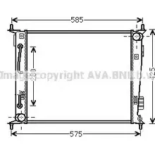 Радиатор охлаждения двигателя AVA QUALITY COOLING 2023605 4045385180349 ISUW P KA2185