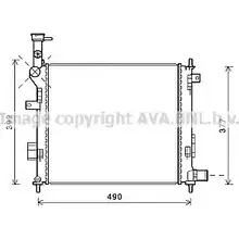 Радиатор охлаждения двигателя AVA QUALITY COOLING 2023606 4045385182879 KA2189 6HT6QN Y