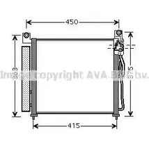 Радиатор кондиционера AVA QUALITY COOLING 4045385206216 KA5065D 7FL2A D 2023650 изображение 0