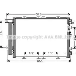 Радиатор кондиционера AVA QUALITY COOLING DI7P W 2023655 KA5091D 4045385206858