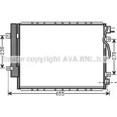 Радиатор кондиционера AVA QUALITY COOLING 4045385207695 KA5123D 2023667 HSO6 E