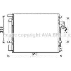 Радиатор кондиционера AVA QUALITY COOLING NQAI0O2 FI R9IBN KA5149D 2023672