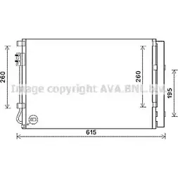 Радиатор кондиционера AVA QUALITY COOLING 4LKGAJ KA5280D 0LLZ SK 2023686 изображение 0