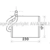 Радиатор печки, теплообменник AVA QUALITY COOLING GLS3 0 4045385185276 KA6203 2023713
