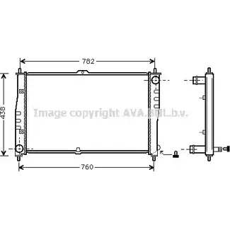 Радиатор охлаждения двигателя AVA QUALITY COOLING 4045385185351 KAA2018 5X XY4M 2023785