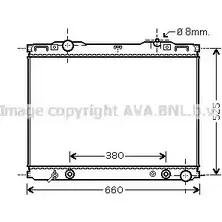 Радиатор охлаждения двигателя AVA QUALITY COOLING 4045385170791 2023805 KAA2139 TSS C8DH