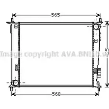 Радиатор охлаждения двигателя AVA QUALITY COOLING 2023806 4045385203123 KAA2143 H2L C46C изображение 0