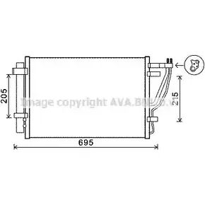 Радиатор кондиционера AVA QUALITY COOLING KAA5147D XK62 M7 4045385208524 2023815 изображение 0