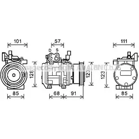 Компрессор кондиционера AVA QUALITY COOLING Z UJEP KAK145 4045385168729 2023851 изображение 0
