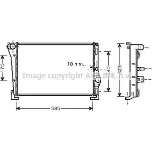 Радиатор охлаждения двигателя AVA QUALITY COOLING 2023950 4045385062515 LC2088 8M5R M изображение 0