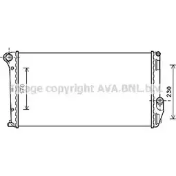 Радиатор охлаждения двигателя AVA QUALITY COOLING 2023953 LC2097 PP9JWET HEC TY5L