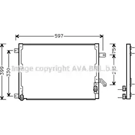 Радиатор кондиционера AVA QUALITY COOLING LC5070 B6OYUJX 3P4 DZ5T 2023979