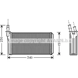Радиатор печки, теплообменник AVA QUALITY COOLING LC6074 HXXN VGS 4045385025435 2023990