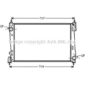 Радиатор охлаждения двигателя AVA QUALITY COOLING 2024002 LCA2096 U7NSC7 0AG 0D изображение 0
