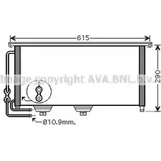 Радиатор кондиционера AVA QUALITY COOLING R9U99 2024023 R 4ZL08 MC5007