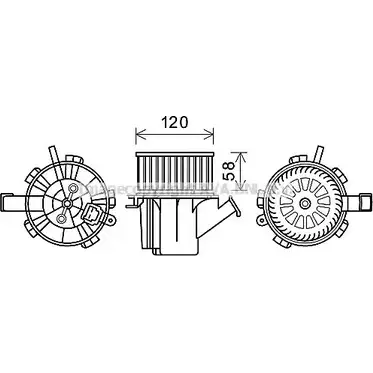 Моторчик вентилятора печки AVA QUALITY COOLING MC8018 2024036 4045385197828 BC9U U