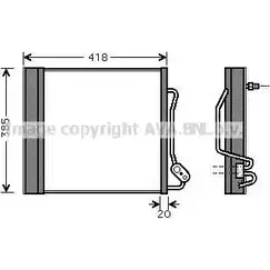 Радиатор кондиционера AVA QUALITY COOLING MCA5010D P WF0R 2024043 4045385208395 изображение 0