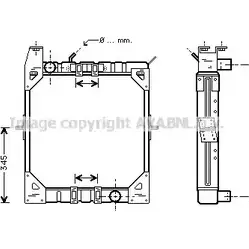 Радиатор охлаждения двигателя AVA QUALITY COOLING 2024080 UIS31 2V ME2167 4045385026296
