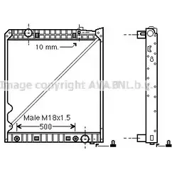 Радиатор охлаждения двигателя AVA QUALITY COOLING 2024095 4045385056385 ME2193 V WDYQM изображение 0