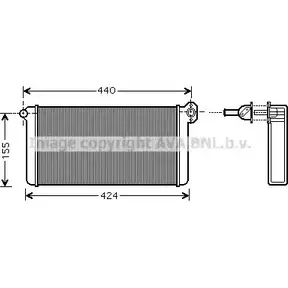 Радиатор печки, теплообменник AVA QUALITY COOLING MEA6191 EPL V5RV 2024143 4045385157334