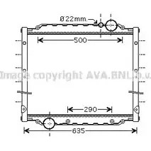 Радиатор охлаждения двигателя AVA QUALITY COOLING MN2045 2024176 M A6XEC 4045385075225