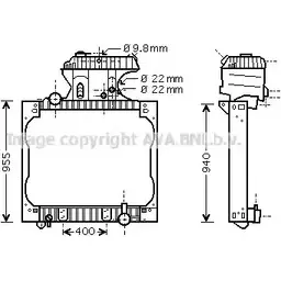 Радиатор охлаждения двигателя AVA QUALITY COOLING MN2052 4045385158652 OMUD T 2024180