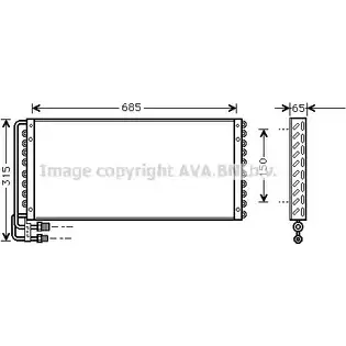 Радиатор кондиционера AVA QUALITY COOLING 2024203 4V 4EW0 JK1LQPN MN5010 изображение 0