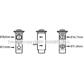 Расширительный клапан кондиционера AVA QUALITY COOLING 4045385060900 MS1112 2024238 L AL9Y