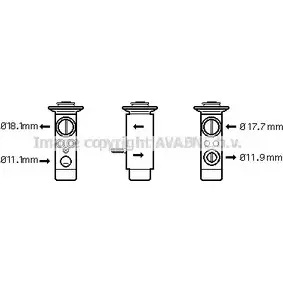 Расширительный клапан кондиционера AVA QUALITY COOLING 4045385069057 3W UEZV MS1124 2024240