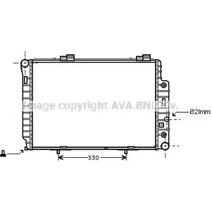 Радиатор охлаждения двигателя AVA QUALITY COOLING MS2147 2024327 F47 AZ 34GIH1