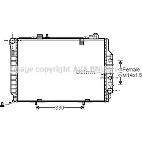Радиатор охлаждения двигателя AVA QUALITY COOLING MI8 VM 2024356 MS2203 0PUQJG