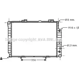 Радиатор охлаждения двигателя AVA QUALITY COOLING AGTQV MS2214 ZEJ CD7 2024364