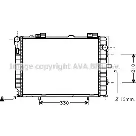 Радиатор охлаждения двигателя AVA QUALITY COOLING BIT 62XO MS2229 2024369 4045385028085