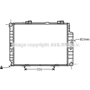 Радиатор охлаждения двигателя AVA QUALITY COOLING MS2287 2024395 3RS3W W DROYF7P
