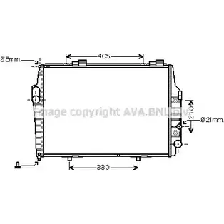 Радиатор охлаждения двигателя AVA QUALITY COOLING 2024410 MS2321 12JVO9 QI SH2 изображение 0