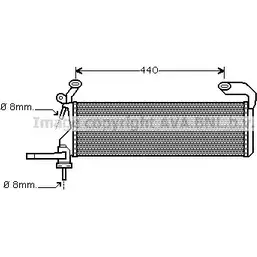 Радиатор охлаждения двигателя AVA QUALITY COOLING 82F7R MS2322 2024411 YS O3D6W